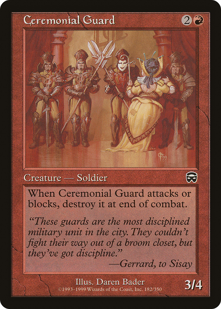 Ceremonial Guard (MMQ-182) - Mercadian Masques Foil - Premium MTG Single from Wizards of the Coast - Just $0.12! Shop now at Game Crave Tournament Store