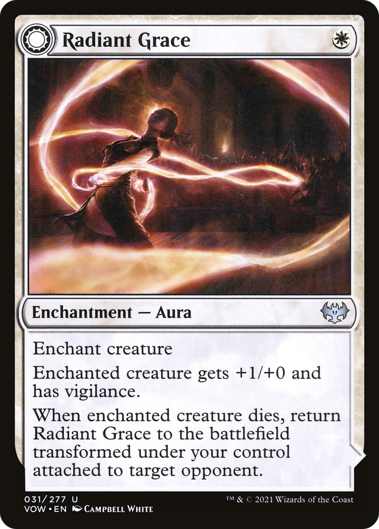 Radiant Grace // Radiant Restraints (VOW-031) - Innistrad: Crimson Vow: (Double Faced Transform) Foil - Premium MTG Single from Wizards of the Coast - Just $0.08! Shop now at Game Crave Tournament Store