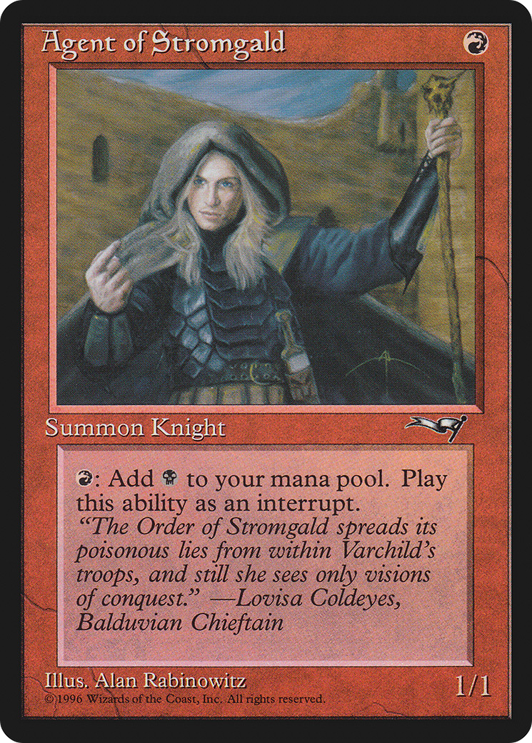 Agent of Stromgald (ALL-64A) - Alliances - Premium MTG Single from Wizards of the Coast - Just $0.08! Shop now at Game Crave Tournament Store