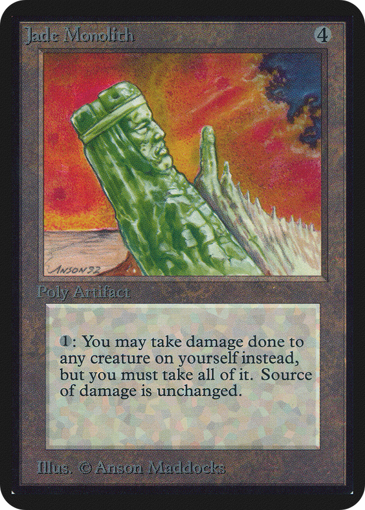 Jade Monolith (LEA-252) - Limited Edition Alpha - Premium MTG Single from Wizards of the Coast - Just $0! Shop now at Game Crave Tournament Store