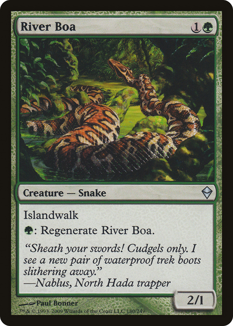 River Boa (ZEN-180) - Zendikar - Premium MTG Single from Wizards of the Coast - Just $0.08! Shop now at Game Crave Tournament Store