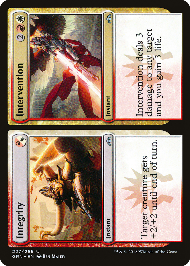 Integrity // Intervention (GRN-227) - Guilds of Ravnica - Premium MTG Single from Wizards of the Coast - Just $0.08! Shop now at Game Crave Tournament Store