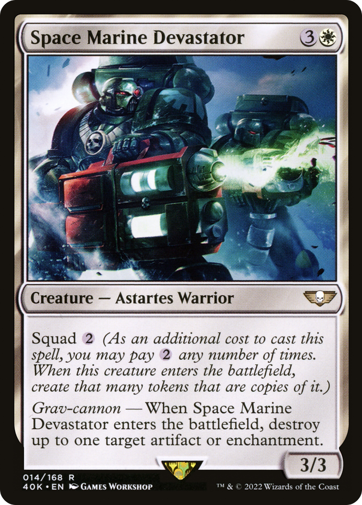 Space Marine Devastator (40K-014) - Warhammer 40,000 Commander - Premium MTG Single from Wizards of the Coast - Just $0.38! Shop now at Game Crave Tournament Store