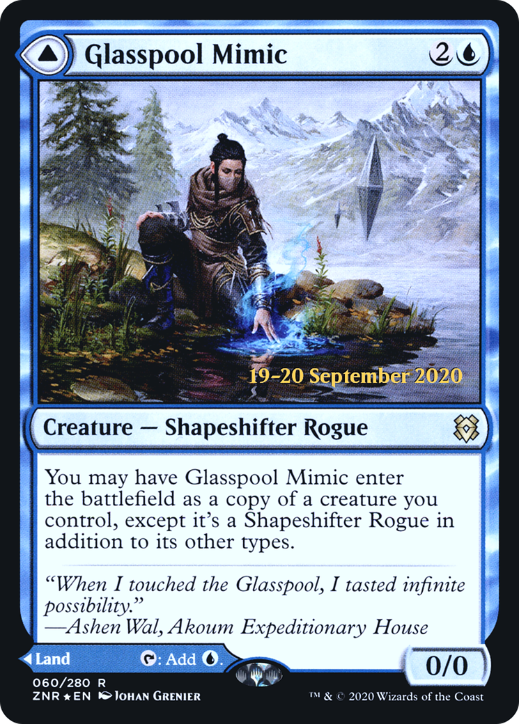 Glasspool Mimic // Glasspool Shore (PZNR-60S) - Zendikar Rising Promos Foil - Premium MTG Single from Wizards of the Coast - Just $1.43! Shop now at Game Crave Tournament Store