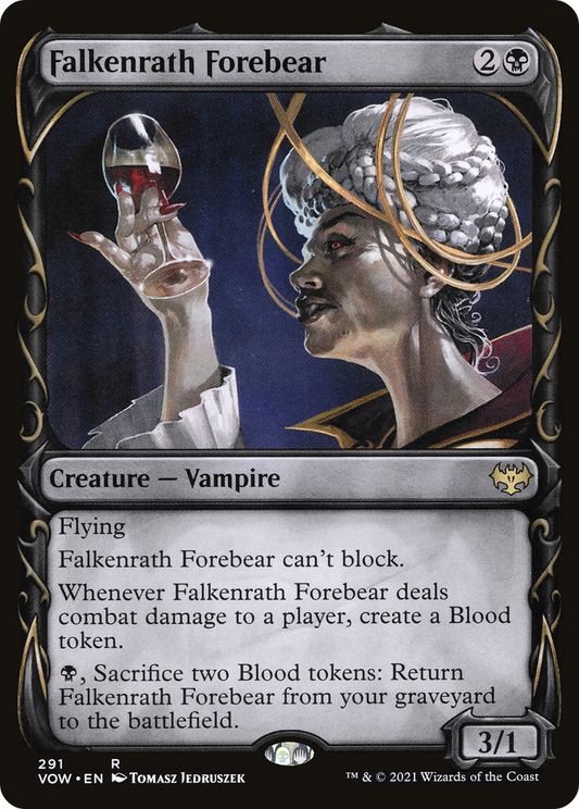 Falkenrath Forebear (VOW-291) - Innistrad: Crimson Vow: (Showcase) - Premium MTG Single from Wizards of the Coast - Just $0.08! Shop now at Game Crave Tournament Store