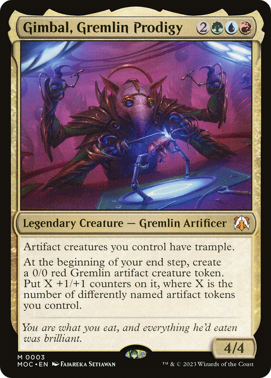 Gimbal, Gremlin Prodigy (MOC-003) - March of the Machine Commander - Premium MTG Single from Wizards of the Coast - Just $0.08! Shop now at Game Crave Tournament Store