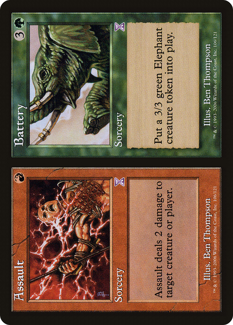 Assault // Battery (TSB-106) - Time Spiral Timeshifted - Premium MTG Single from Wizards of the Coast - Just $0.11! Shop now at Game Crave Tournament Store
