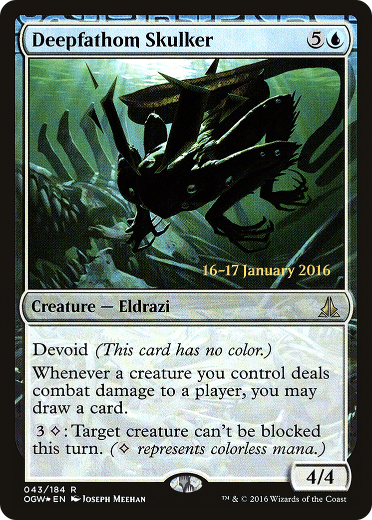 Deepfathom Skulker (POGW-43S) - Oath of the Gatewatch Promos: (devoid) Foil - Premium MTG Single from Wizards of the Coast - Just $0.25! Shop now at Game Crave Tournament Store