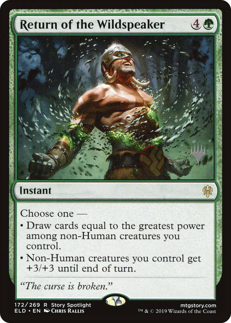 Return of the Wildspeaker (PELD-172P) - Throne of Eldraine Promos Foil - Premium MTG Single from Wizards of the Coast - Just $0.67! Shop now at Game Crave Tournament Store