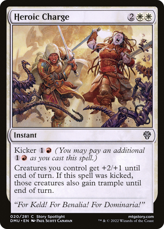 Heroic Charge (DMU-020) - Dominaria United - Premium MTG Single from Wizards of the Coast - Just $0.08! Shop now at Game Crave Tournament Store