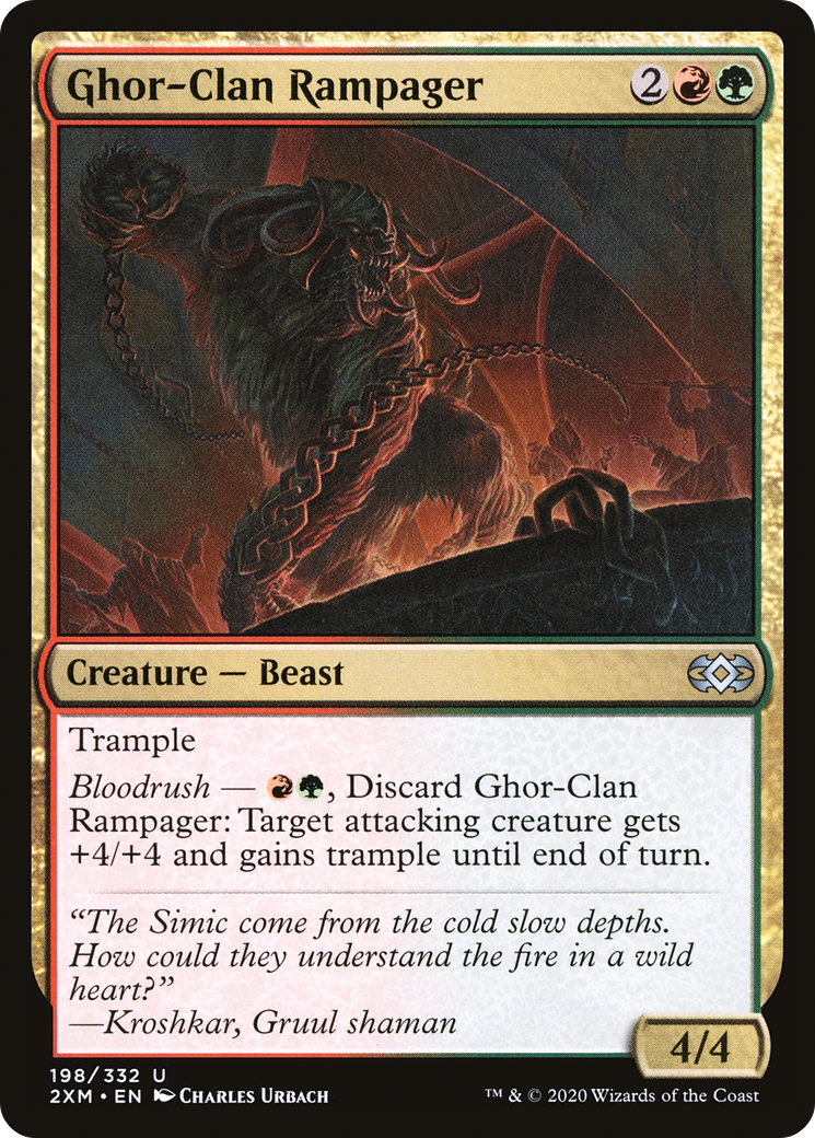 Ghor-Clan Rampager (2XM-198) - Double Masters - Premium MTG Single from Wizards of the Coast - Just $0.08! Shop now at Game Crave Tournament Store