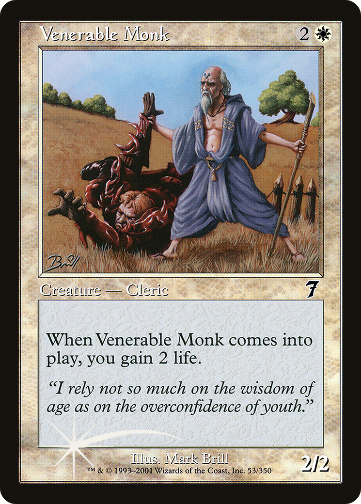 Venerable Monk (7ED-53★) - Seventh Edition Foil - Premium MTG Single from Wizards of the Coast - Just $0.63! Shop now at Game Crave Tournament Store