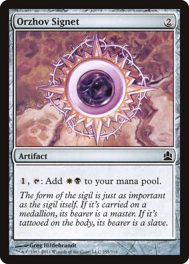 Orzhov Signet (CMD-255) - Commander 2011 - Premium MTG Single from Wizards of the Coast - Just $0.08! Shop now at Game Crave Tournament Store