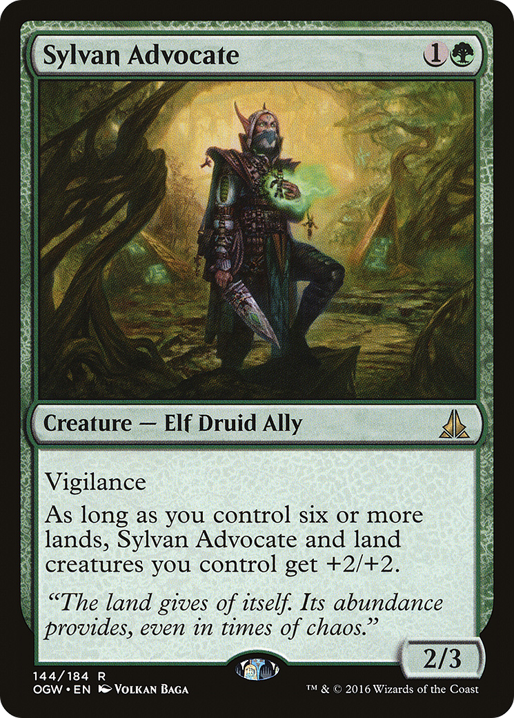 Sylvan Advocate (OGW-144) - Oath of the Gatewatch Foil - Premium MTG Single from Wizards of the Coast - Just $0.22! Shop now at Game Crave Tournament Store