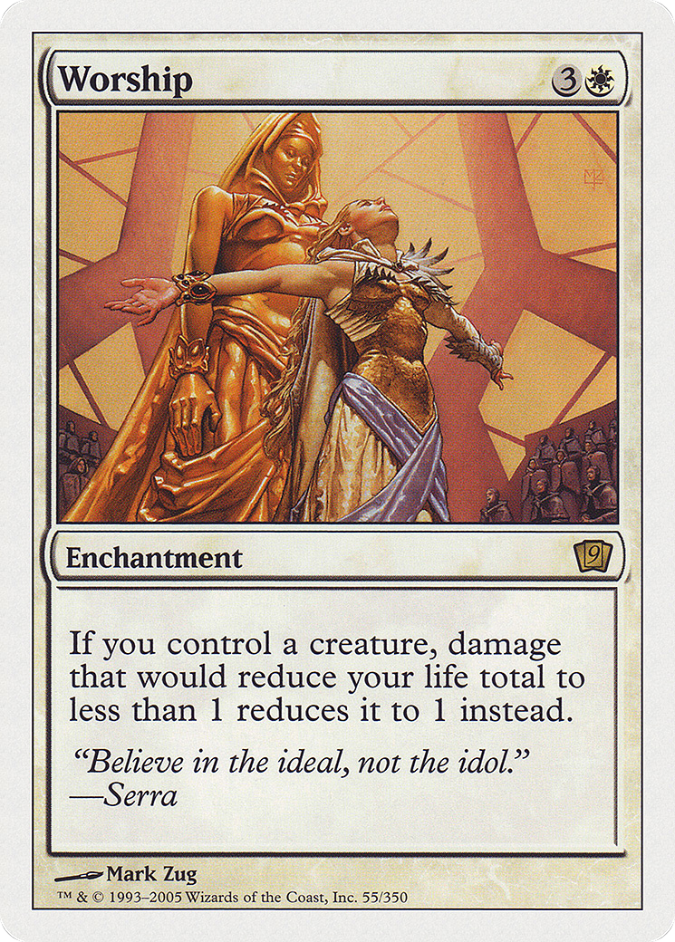 Worship (9ED-055) - Ninth Edition - Premium MTG Single from Wizards of the Coast - Just $0.15! Shop now at Game Crave Tournament Store
