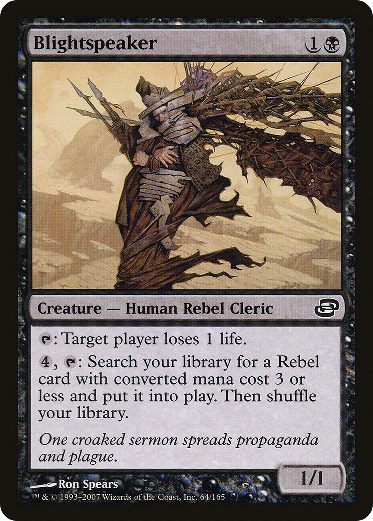 Blightspeaker (PLC-064) - Planar Chaos Foil - Premium MTG Single from Wizards of the Coast - Just $0.08! Shop now at Game Crave Tournament Store