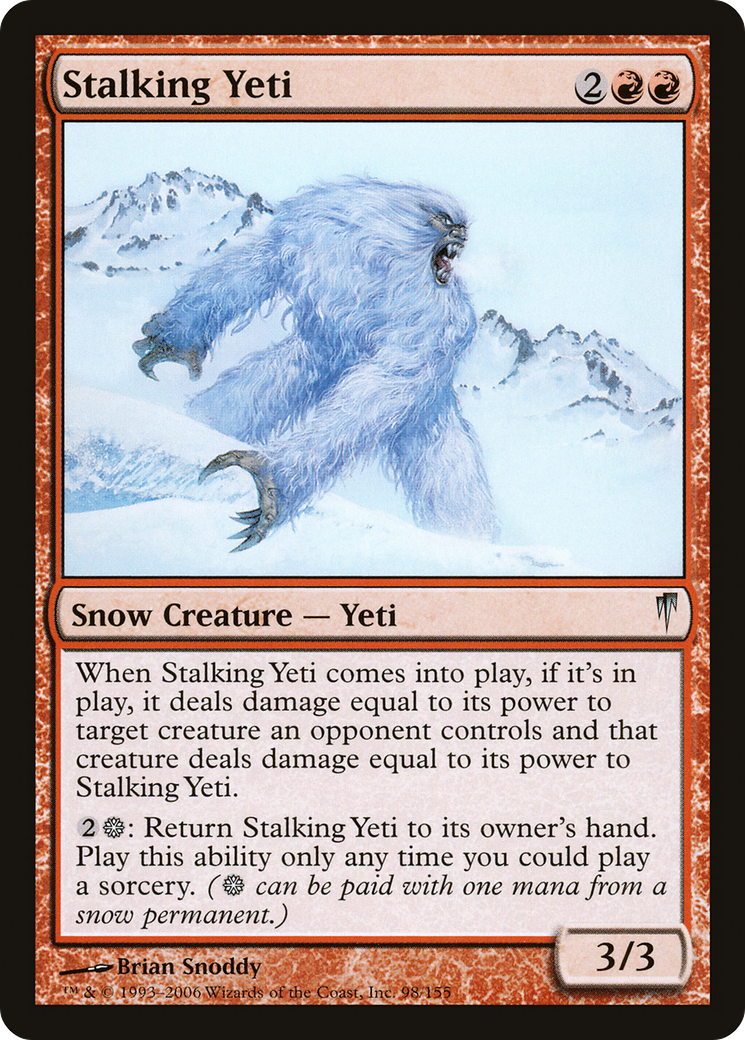 Stalking Yeti (CSP-098) - Coldsnap - Premium MTG Single from Wizards of the Coast - Just $0.08! Shop now at Game Crave Tournament Store