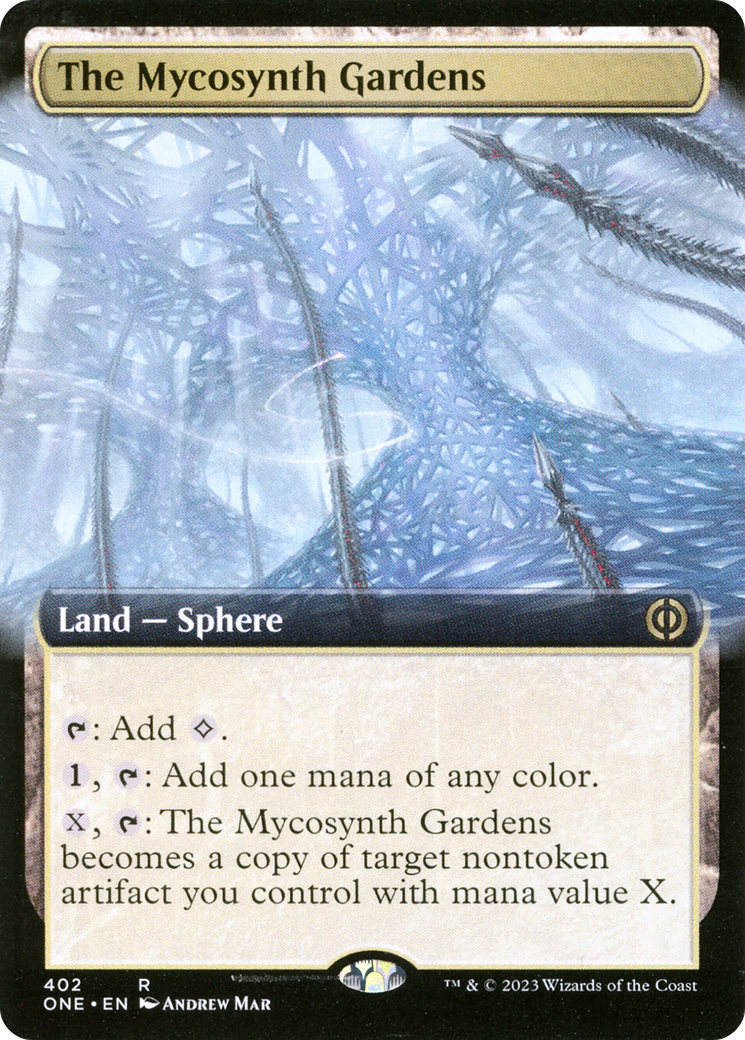 The Mycosynth Gardens (ONE-402) - Phyrexia: All Will Be One: (Extended Art) Foil - Premium MTG Single from Wizards of the Coast - Just $1.42! Shop now at Game Crave Tournament Store