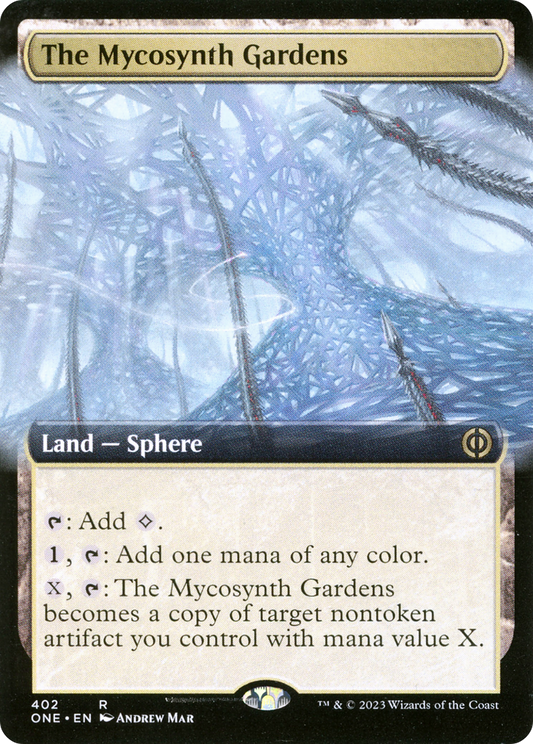 The Mycosynth Gardens (ONE-402) - Phyrexia: All Will Be One: (Extended Art) Foil - Premium MTG Single from Wizards of the Coast - Just $1.42! Shop now at Game Crave Tournament Store