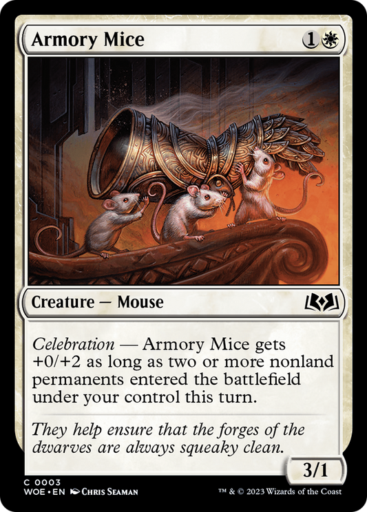 Armory Mice (WOE-003) - Wilds of Eldraine Foil - Premium MTG Single from Wizards of the Coast - Just $0.08! Shop now at Game Crave Tournament Store