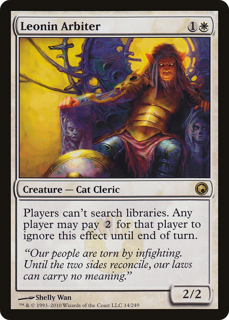 Leonin Arbiter (SOM-014) - Scars of Mirrodin Foil - Premium MTG Single from Wizards of the Coast - Just $3.94! Shop now at Game Crave Tournament Store