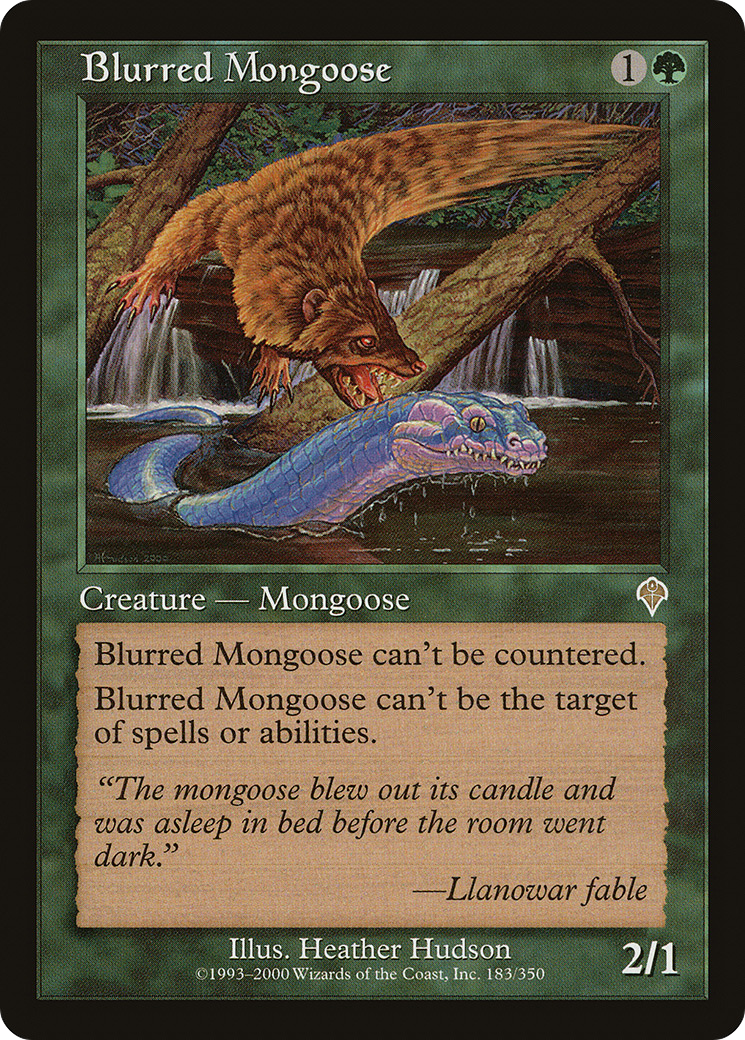 Blurred Mongoose (INV-183) - Invasion Foil - Premium MTG Single from Wizards of the Coast - Just $3.71! Shop now at Game Crave Tournament Store