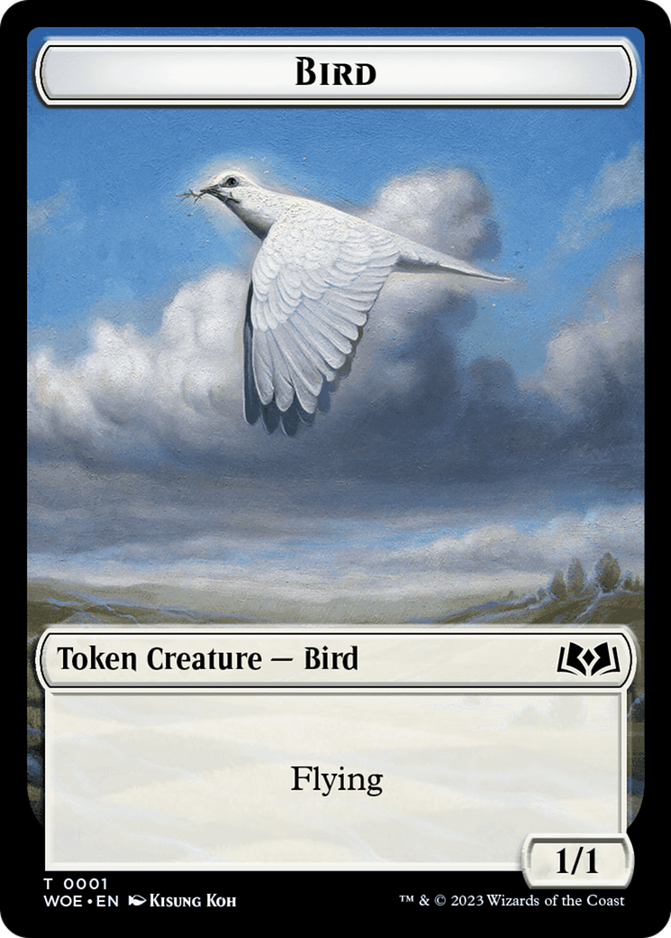 Bird (TWOE-001) - Wilds of Eldraine Tokens - Premium MTG Single from Wizards of the Coast - Just $0! Shop now at Game Crave Tournament Store