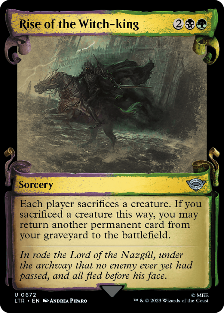 Rise of the Witch-king (LTR-672) - The Lord of the Rings: Tales of Middle-earth: (Showcase) - Premium MTG Single from Wizards of the Coast - Just $0.26! Shop now at Game Crave Tournament Store
