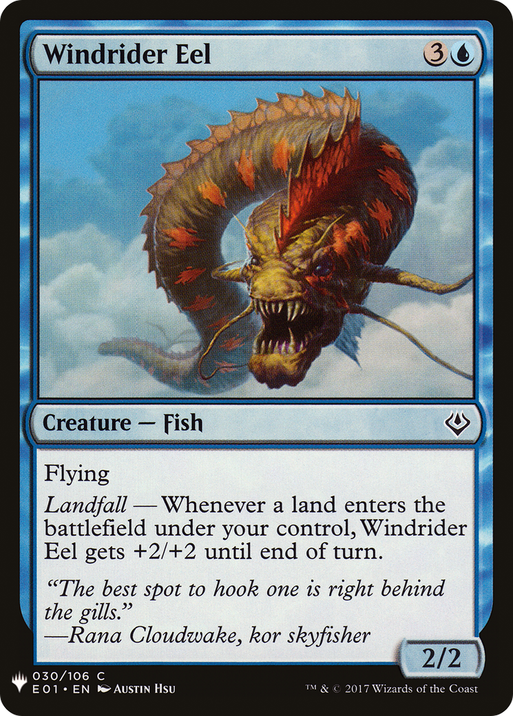 Windrider Eel (MB1-551) - Mystery Booster - Premium MTG Single from Wizards of the Coast - Just $0.08! Shop now at Game Crave Tournament Store