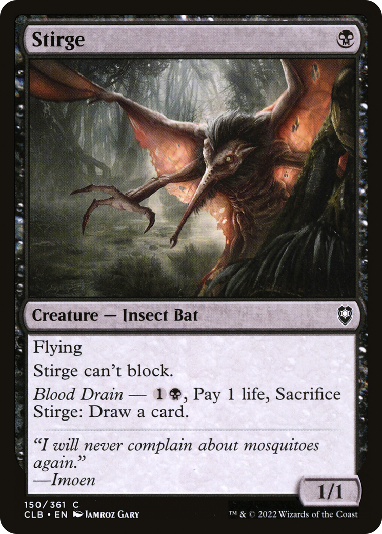 Stirge (CLB-150) - Commander Legends: Battle for Baldur's Gate Foil - Premium MTG Single from Wizards of the Coast - Just $0.08! Shop now at Game Crave Tournament Store