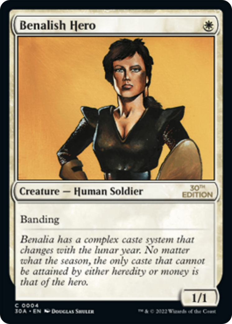 Benalish Hero (30A-004) - 30th Anniversary Edition - Premium MTG Single from Wizards of the Coast - Just $0.20! Shop now at Game Crave Tournament Store
