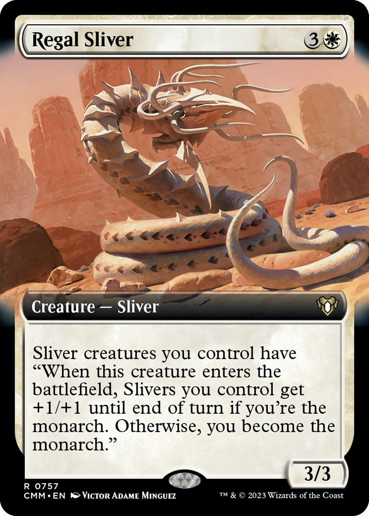 Regal Sliver (CMM-757) - Commander Masters: (Extended Art) - Premium MTG Single from Wizards of the Coast - Just $0.11! Shop now at Game Crave Tournament Store
