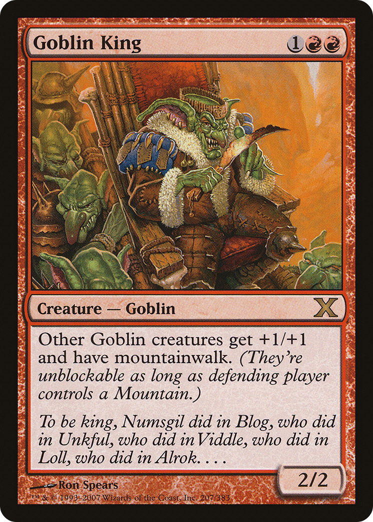 Goblin King (10E-207) - Tenth Edition - Premium MTG Single from Wizards of the Coast - Just $4.61! Shop now at Game Crave Tournament Store