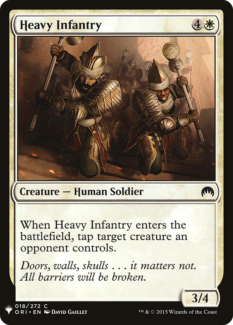 Heavy Infantry (MB1-135) - Mystery Booster - Premium MTG Single from Wizards of the Coast - Just $0.08! Shop now at Game Crave Tournament Store