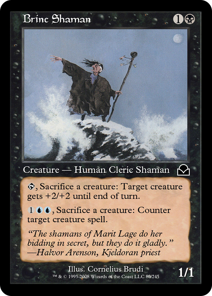Brine Shaman (ME2-080) - Masters Edition II - Premium MTG Single from Wizards of the Coast - Just $0! Shop now at Game Crave Tournament Store