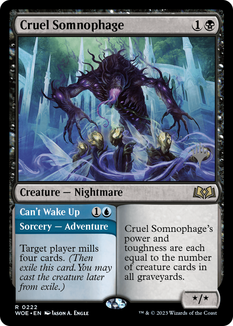 Cruel Somnophage // Can't Wake Up (PWOE-222P) - Wilds of Eldraine Promos Foil - Premium MTG Single from Wizards of the Coast - Just $0.08! Shop now at Game Crave Tournament Store