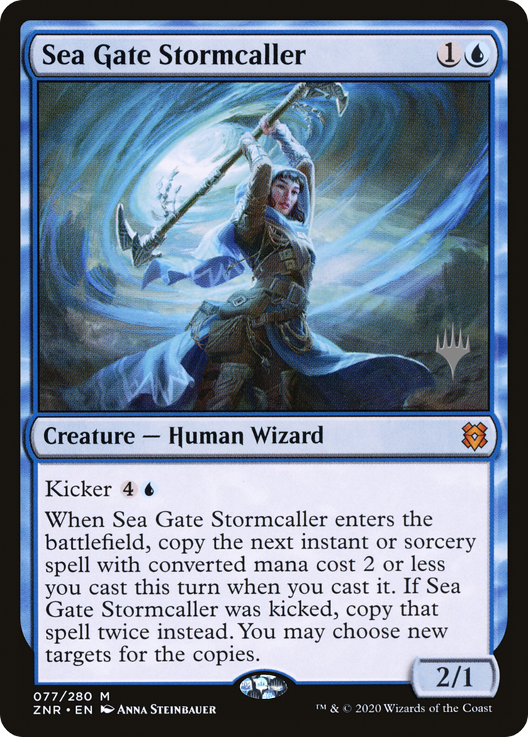 Sea Gate Stormcaller (PZNR-77P) - Zendikar Rising Promos Foil - Premium MTG Single from Wizards of the Coast - Just $0.22! Shop now at Game Crave Tournament Store