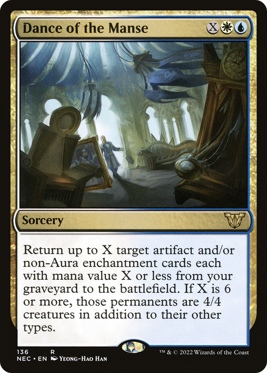 Dance of the Manse (NEC-136) - Neon Dynasty Commander - Premium MTG Single from Wizards of the Coast - Just $0.53! Shop now at Game Crave Tournament Store