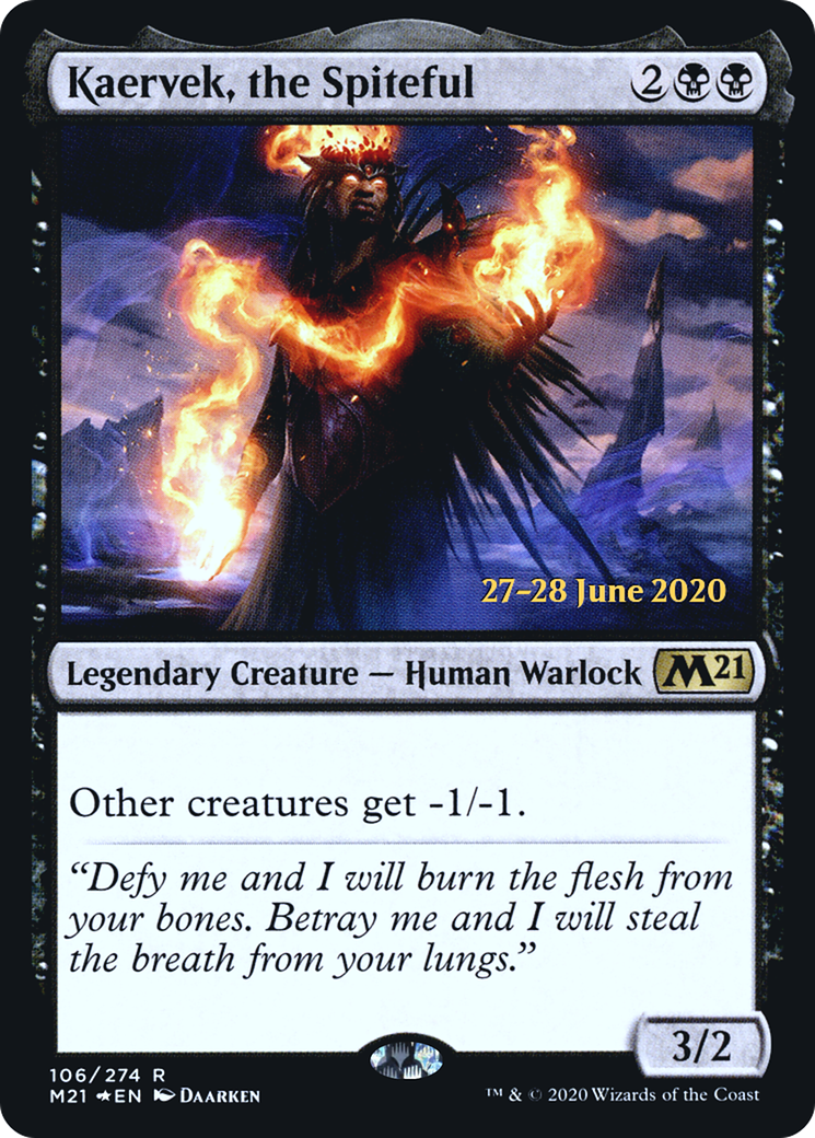 Kaervek, the Spiteful (PM21-106S) - Core Set 2021 Promos Foil - Premium MTG Single from Wizards of the Coast - Just $0.46! Shop now at Game Crave Tournament Store
