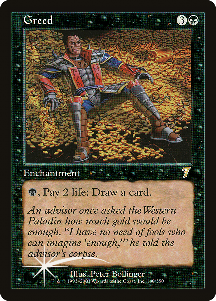 Greed (7ED-140★) - Seventh Edition Foil - Premium MTG Single from Wizards of the Coast - Just $15! Shop now at Game Crave Tournament Store