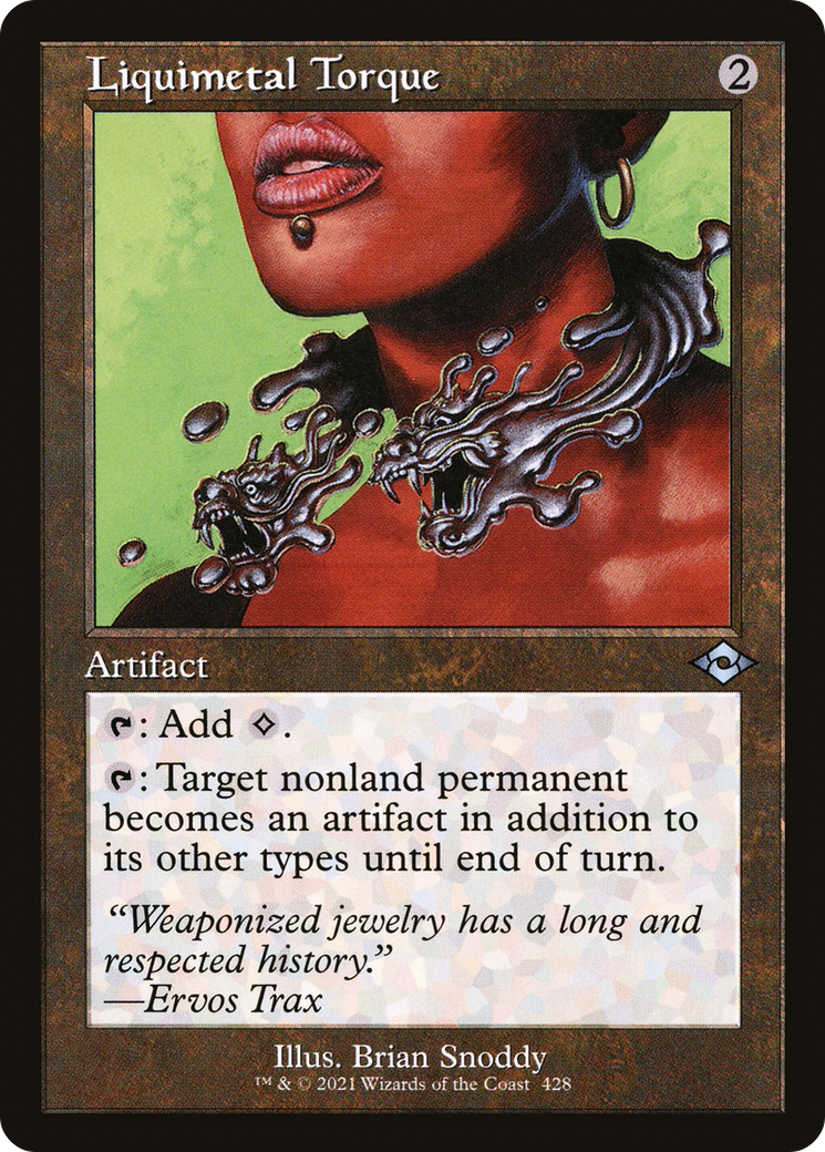 Liquimetal Torque (MH2-428) - Modern Horizons 2 - Premium MTG Single from Wizards of the Coast - Just $0.78! Shop now at Game Crave Tournament Store