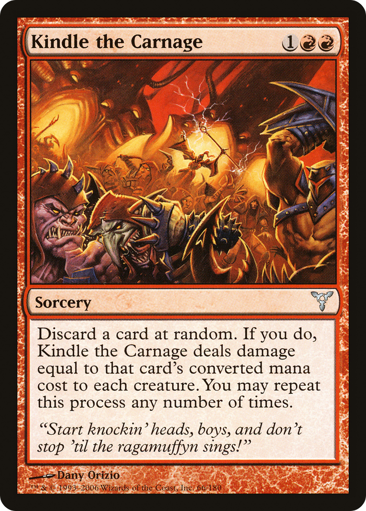 Kindle the Carnage (DIS-066) - Dissension Foil - Premium MTG Single from Wizards of the Coast - Just $0.32! Shop now at Game Crave Tournament Store