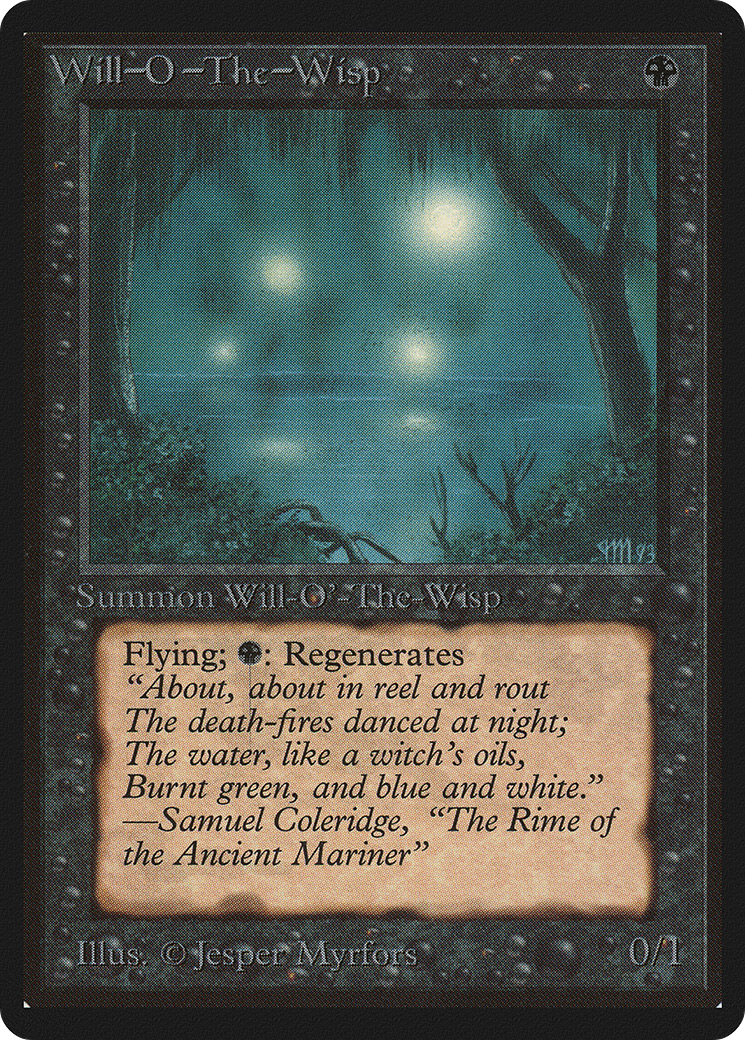 Will-o'-the-Wisp (LEB-136) - Limited Edition Beta - Premium MTG Single from Wizards of the Coast - Just $479.99! Shop now at Game Crave Tournament Store