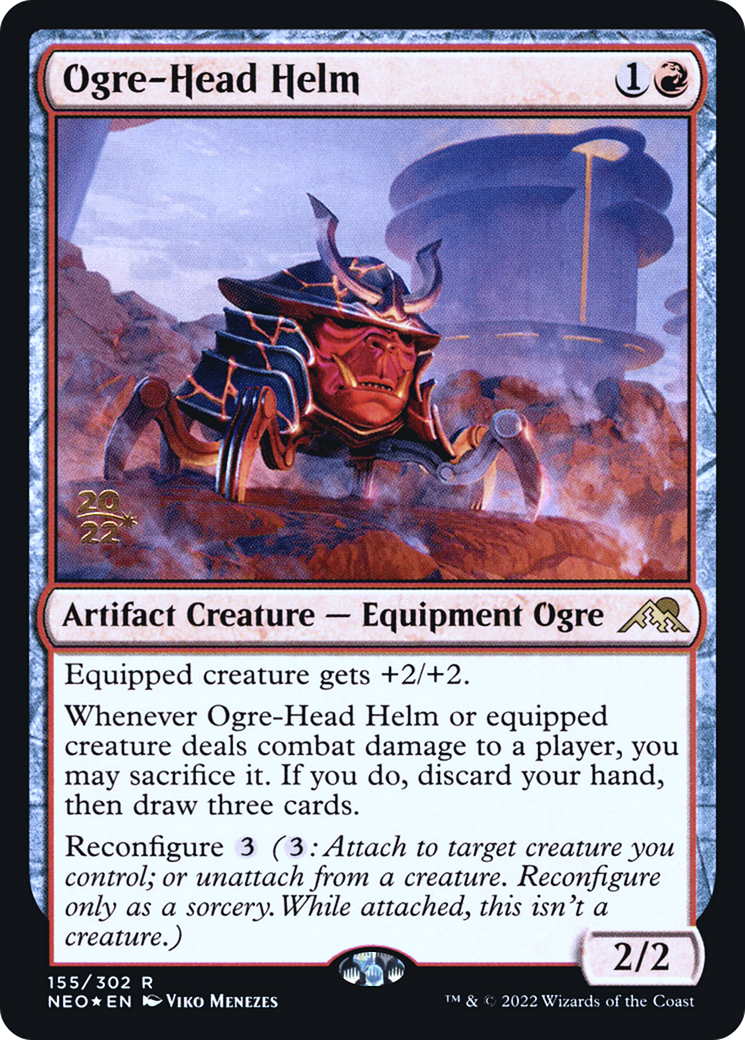 Ogre-Head Helm (PNEO-155S) - Kamigawa: Neon Dynasty Promos Foil - Premium MTG Single from Wizards of the Coast - Just $0.09! Shop now at Game Crave Tournament Store