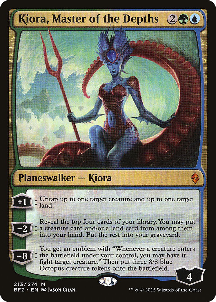 Kiora, Master of the Depths (BFZ-213) - Battle for Zendikar - Premium MTG Single from Wizards of the Coast - Just $0.35! Shop now at Game Crave Tournament Store