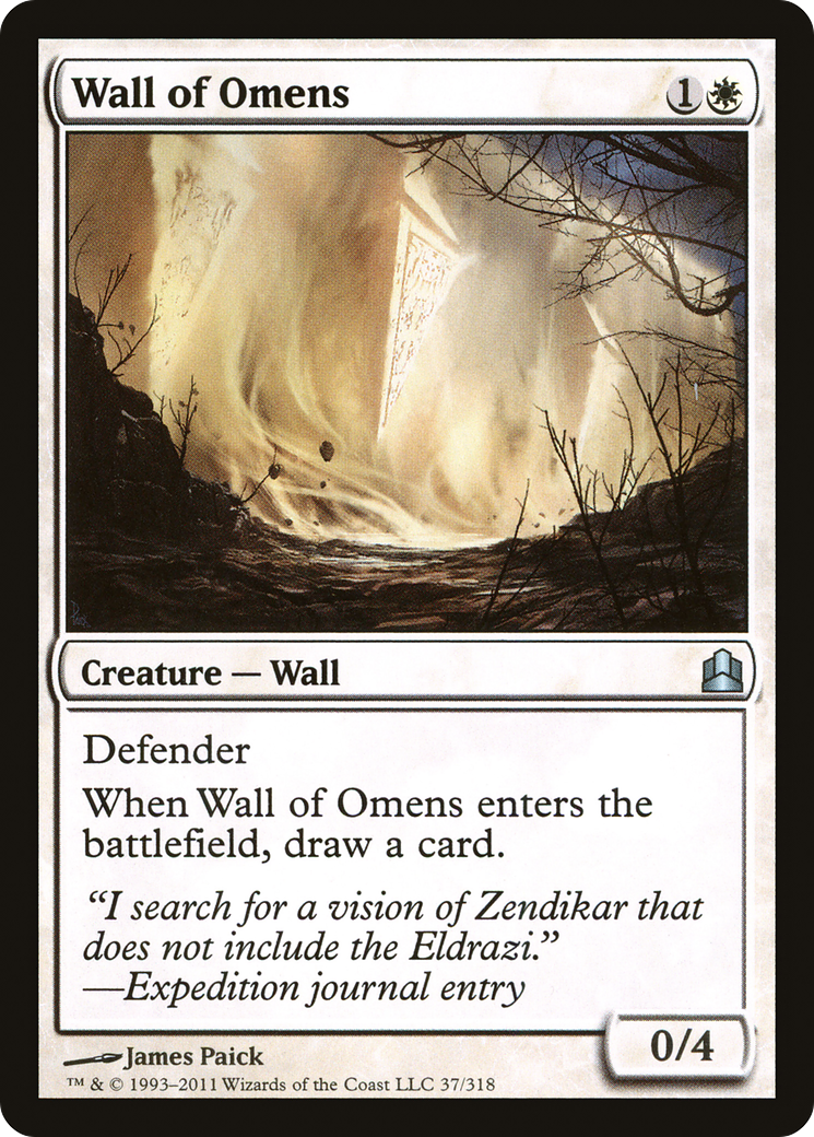 Wall of Omens (CMD-037) - Commander 2011 - Premium MTG Single from Wizards of the Coast - Just $0.12! Shop now at Game Crave Tournament Store