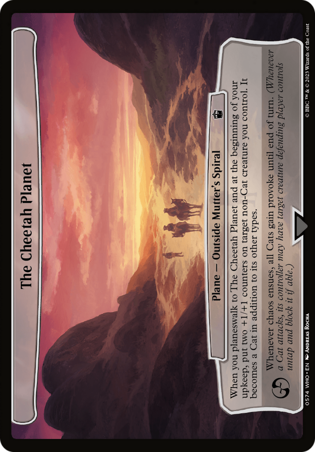 The Cheetah Planet (WHO-574) - Doctor Who - Premium MTG Single from Wizards of the Coast - Just $0.25! Shop now at Game Crave Tournament Store