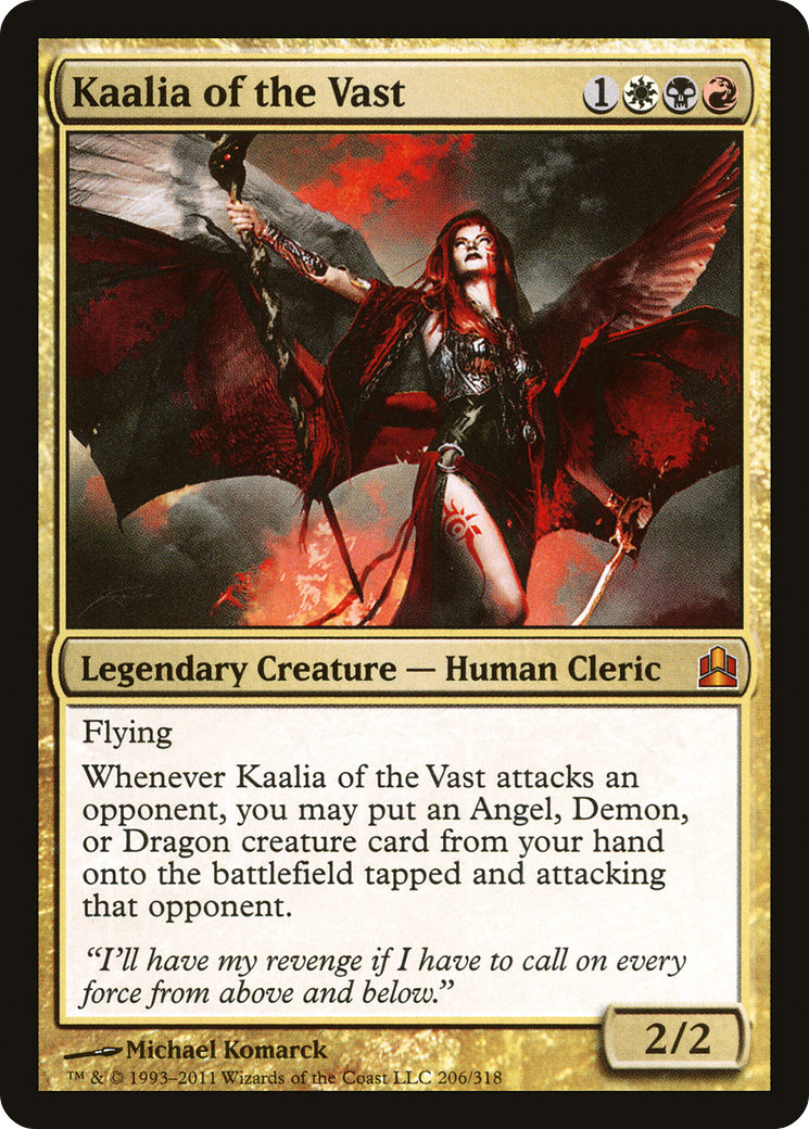 Kaalia of the Vast (CMD-206) - Commander 2011 - Premium MTG Single from Wizards of the Coast - Just $1.85! Shop now at Game Crave Tournament Store