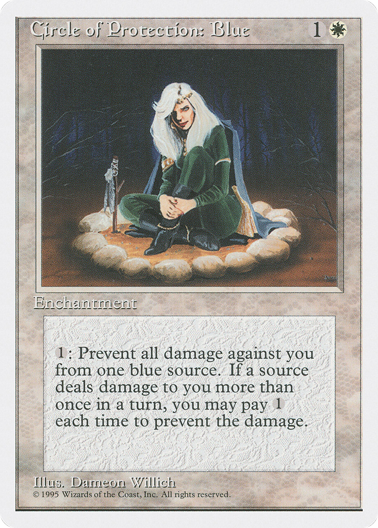 Circle of Protection: Blue (4ED-015) - Fourth Edition - Premium MTG Single from Wizards of the Coast - Just $0.08! Shop now at Game Crave Tournament Store