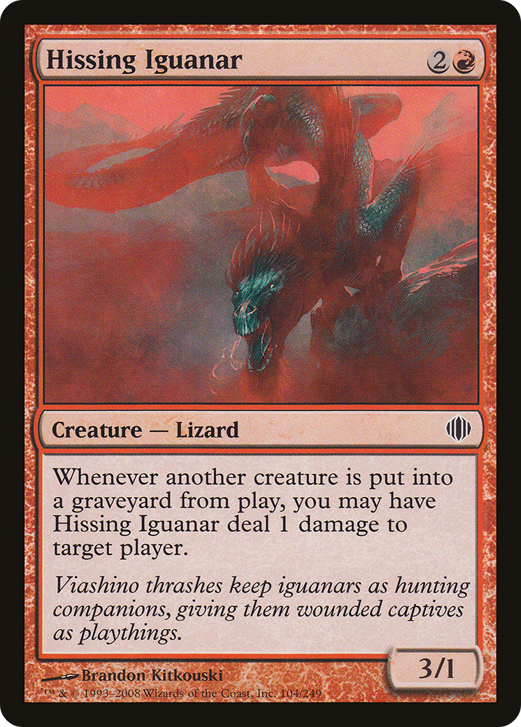 Hissing Iguanar (ALA-104) - Shards of Alara - Premium MTG Single from Wizards of the Coast - Just $0.25! Shop now at Game Crave Tournament Store